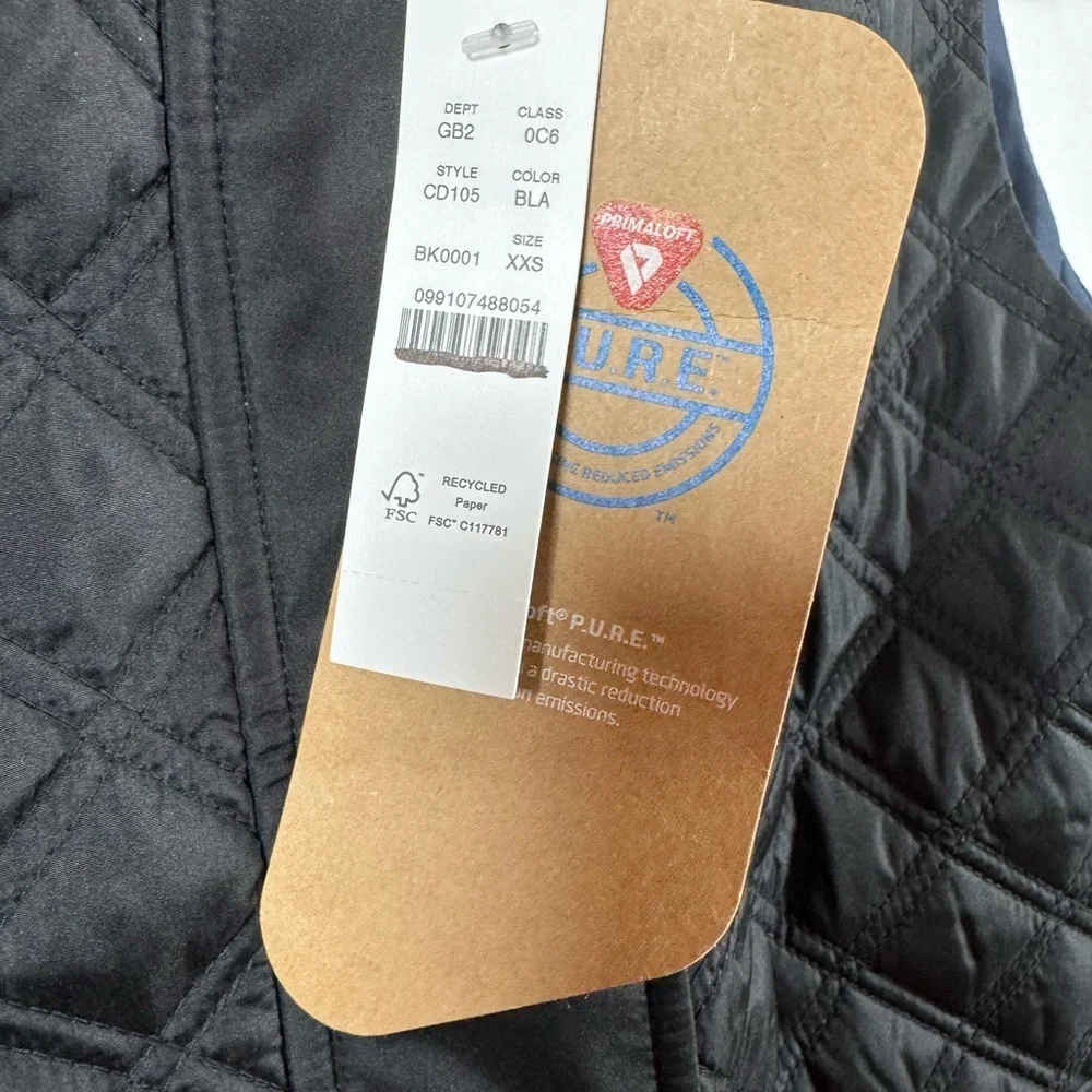 J.Crew Quilted Barn Vest Black XXS